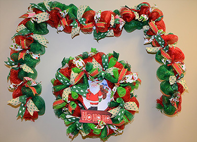wreath #10 donated by Alicia Guido - Mesh With It